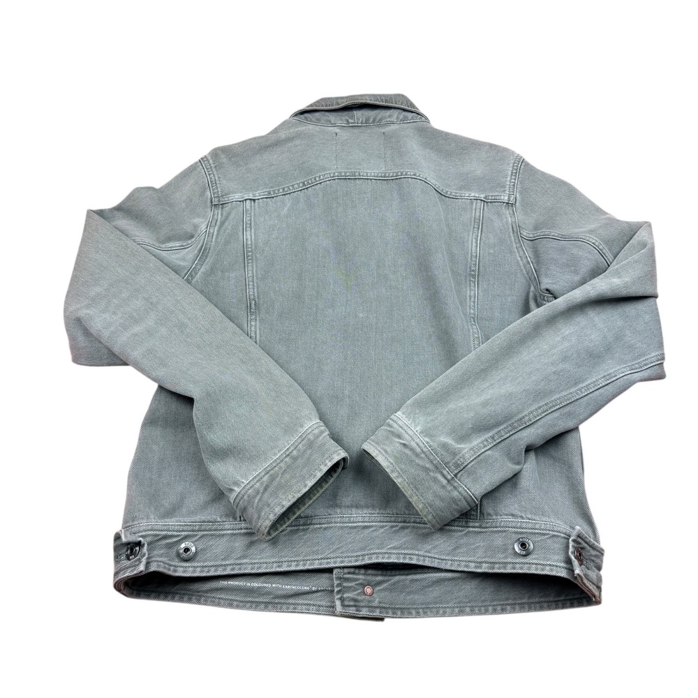 G Star Raw Men Denim Jacket Grey Slim Fit Trucker Style Size Medium - Picture 2 of 9